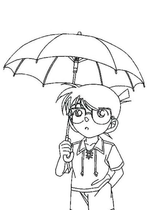 Kids-n-fun.com | Coloring page Umbrella boy umbrella